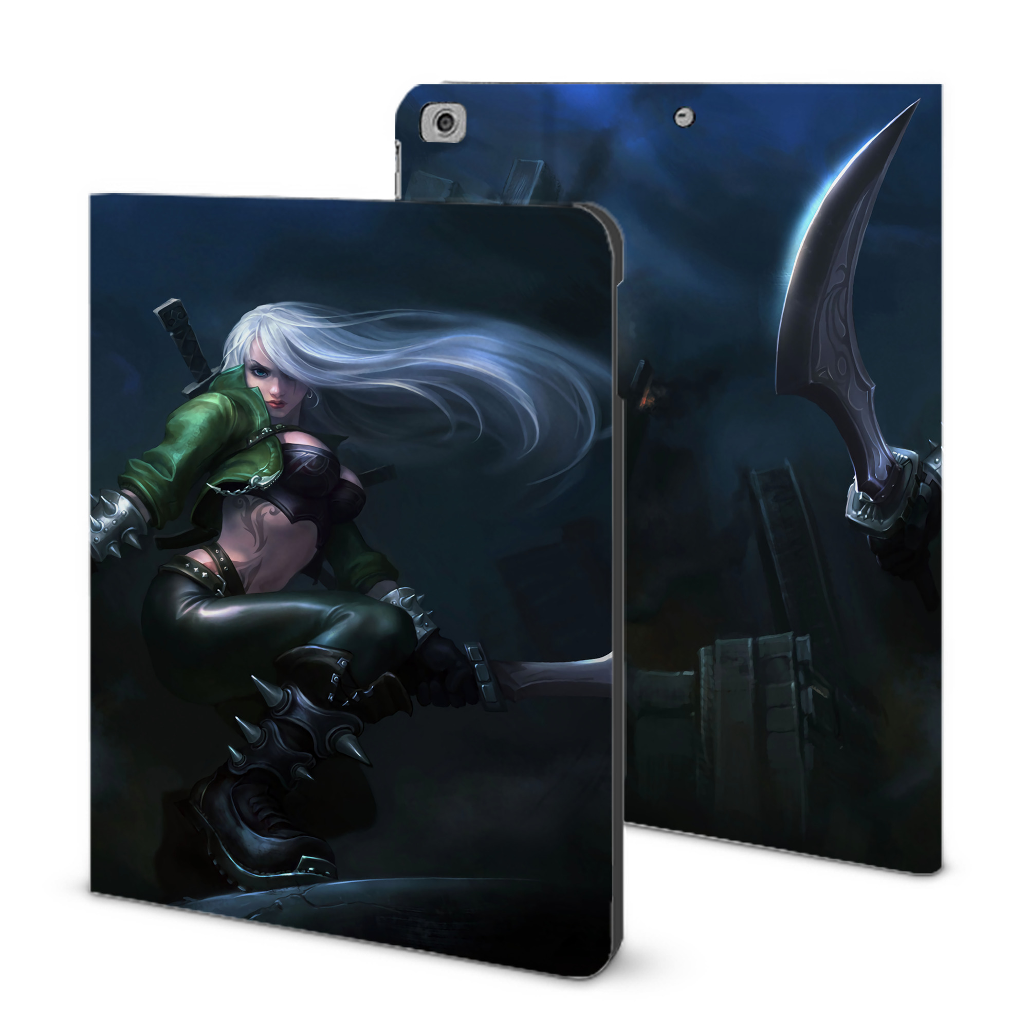 （画像用） リーグ・オブ・レジェンド League of Legends LOL IPad ケース ブック型 PUレザー TPU 耐衝撃 軽量 薄型 ペン収納なし 全面保護 IPad 各モデル対応
